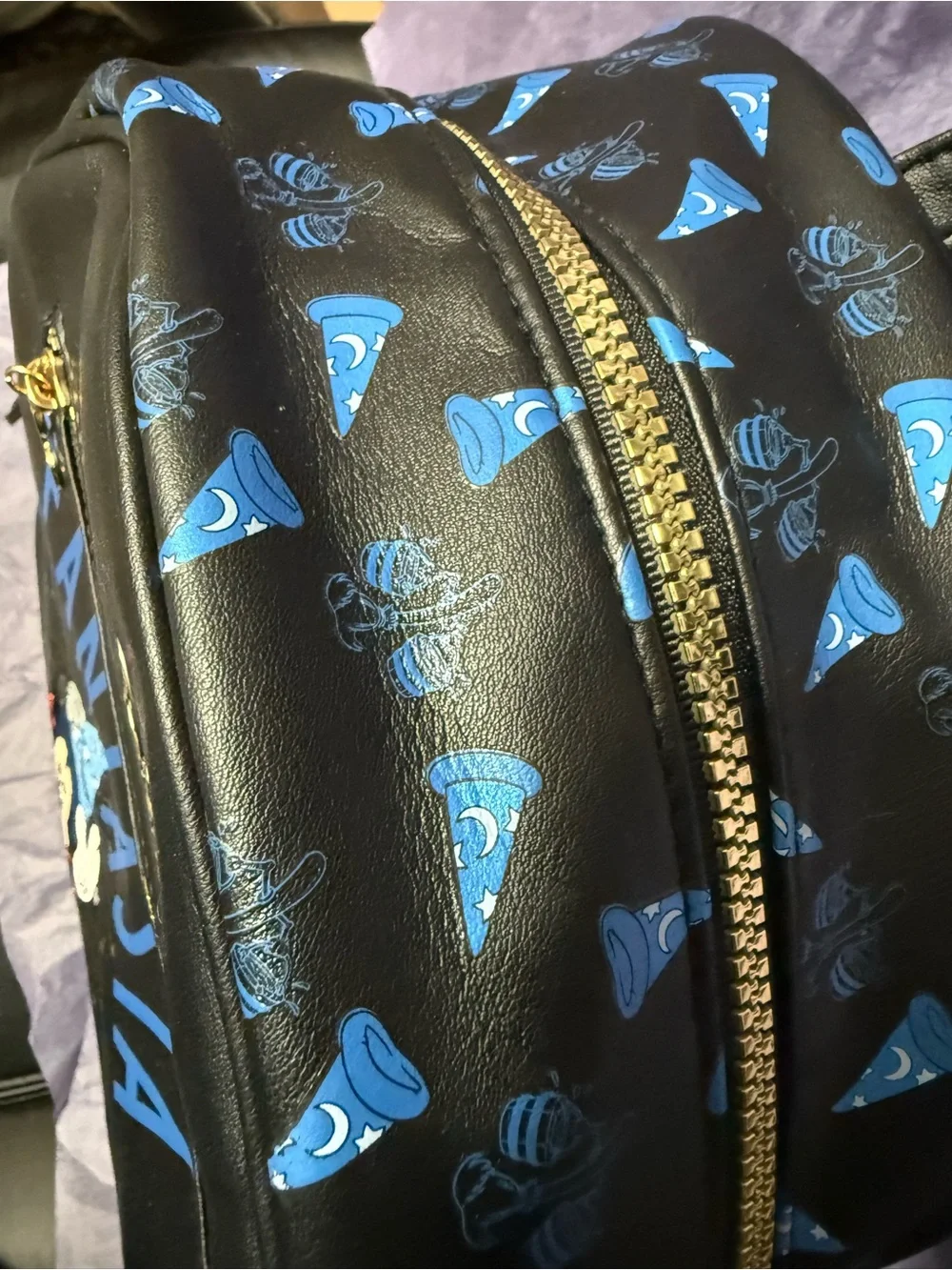 Disney Black and Blue Fantasia Mickey Mini Backpack Primark